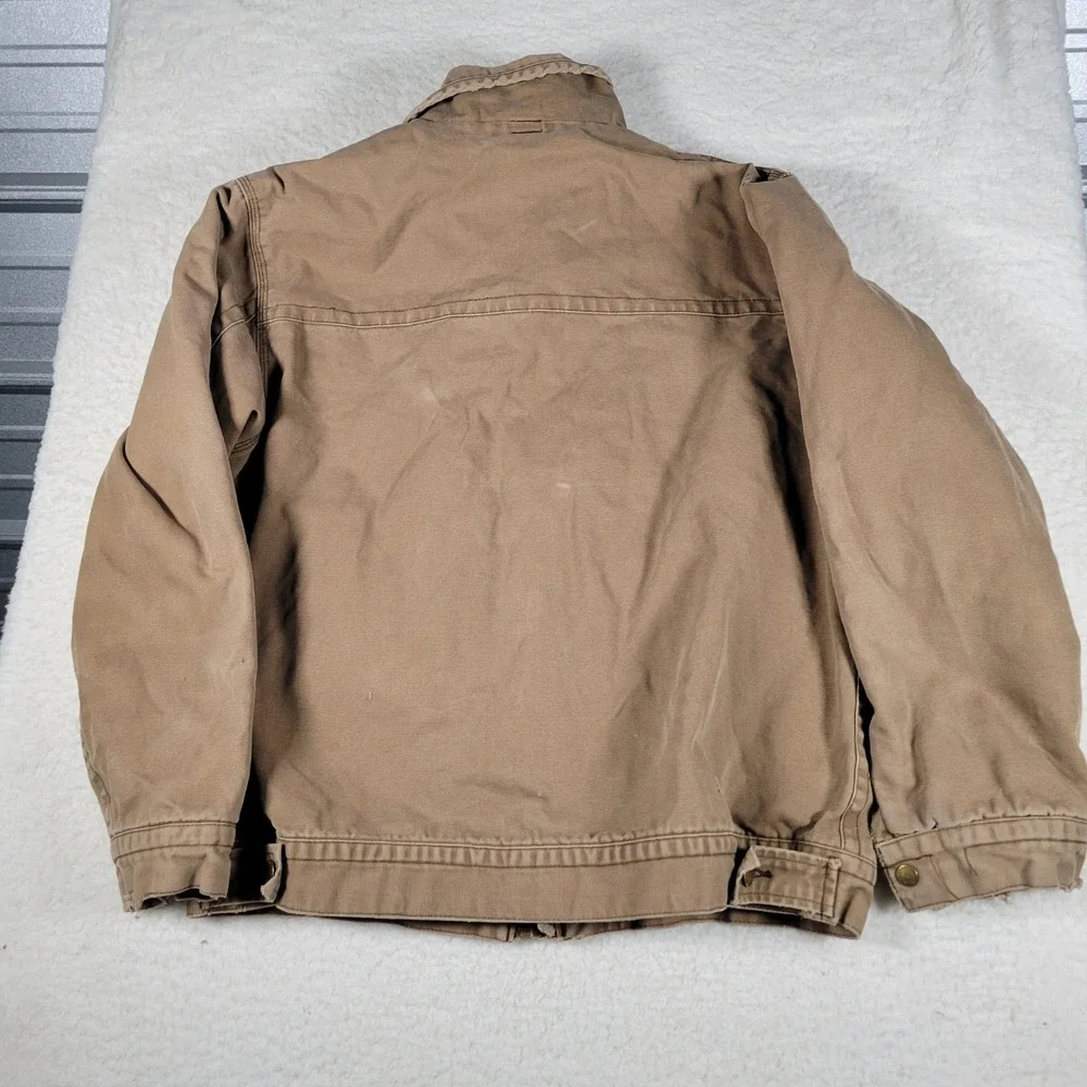 Dri Duck Work Jacket Mens Size L Brown Distressed Canvas Farm Supply Barn Coat - Picture 14 of 15